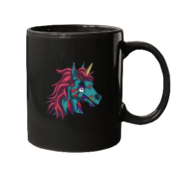 Discover Zombiecorn Zombie Unicorn Goth Gothic Halloween Mugs