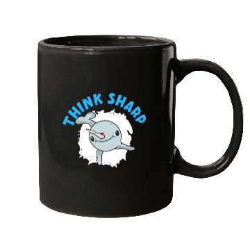 Discover Think Sharp Narwhal Unicorn Of The Sea Animal Mugs