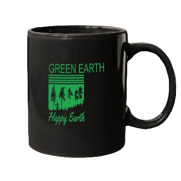 Discover Green Earth Happy Earth Earth Protection Support Mugs