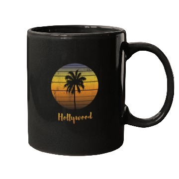 Discover Retro Souvenir Hollywood California Sunset Mugs