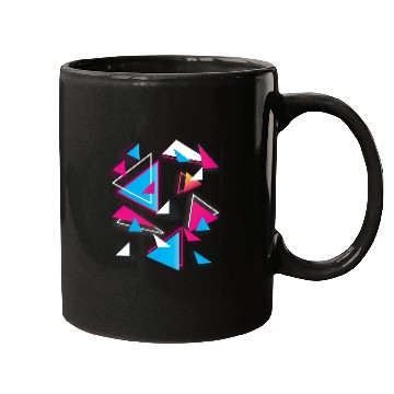 Discover Vaporwave Geometric Aesthetic Vaporwave Triangles Mugs