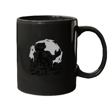 Discover Halloween Monster Line Art Werewolf Horror Mugs