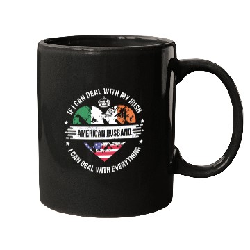 Discover Ireland American Husband Heritage Flags Mugs