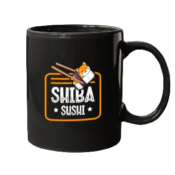 Discover Shiba Sushi Japanese Foodie I Love Sushi Eater Mugs