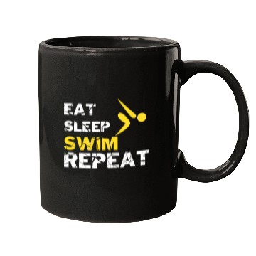 Discover EAT SLEEP SWIM REPEAT Mugs