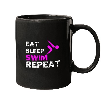 Discover EAT SLEEP SWIM REPEAT Mugs