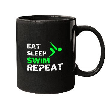 Discover EAT SLEEP SWIM REPEAT Mugs