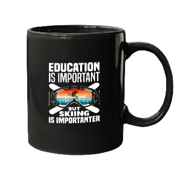 Discover Skiing Education Saying Skier Gift Mugs