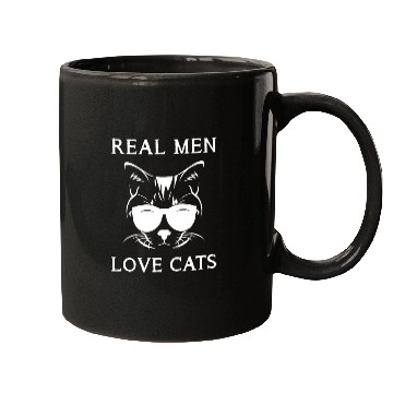 Discover Real Men Love Cats Cat Man Cat Lover Mugs