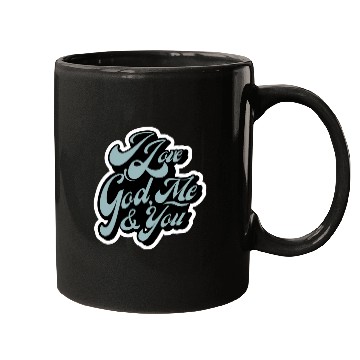 Discover I Love God, Me & You (light blue) Mugs