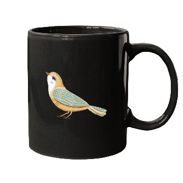 Discover Folk art little fancy bird Mugs