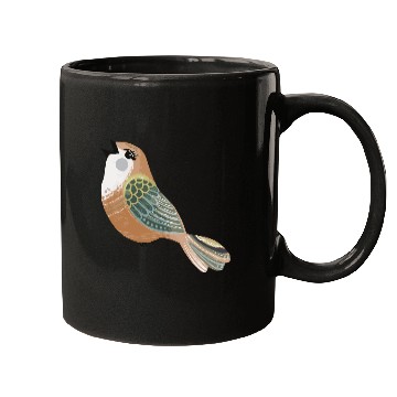 Discover Folk art song bird Mugs
