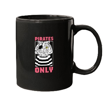 Discover Pirates Only Cat Mom Gift Mugs