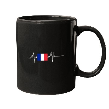 Discover France Flag Heartbeat Mugs