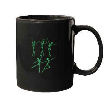 Discover Green Dancing Skeleton Mugs