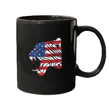 Discover USA Flag Leopard Tattoo Mugs