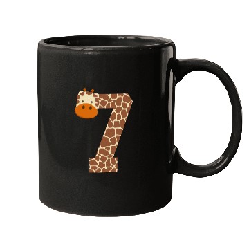 Discover Seven Year Old Giraffe Costume 7th Birthday Gift Mugs