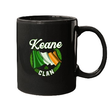 Discover Keane Surname Irish Last Name Ireland Flag Mugs