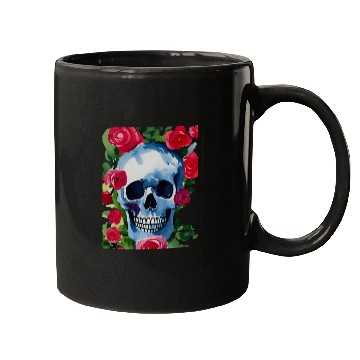Discover Skull and Roses - Garden Of Roses Mugs