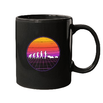 Discover Robotic Lawnmower Evolution Retro Mugs