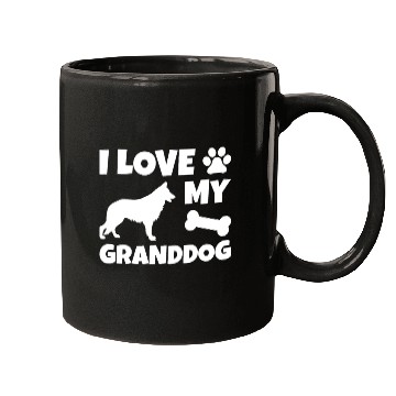 Discover I Love My Granddog German Shepherd Mugs