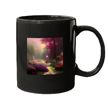 Discover Winding Path Through a Dreamlike Garden Mugs