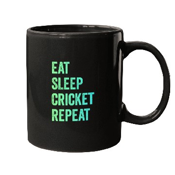 Discover Eat sleep cricket repeat | Cricket Lover Mugs