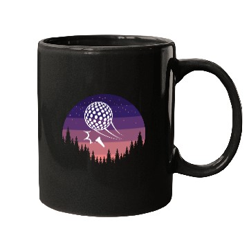 Discover Golf Retro Sunset Mugs