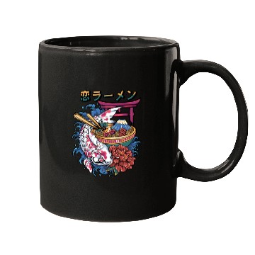 Discover Ramen Koi Fish Japan Tokyo Kawaii Mugs