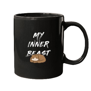 Discover My Inner Beast text white Mugs