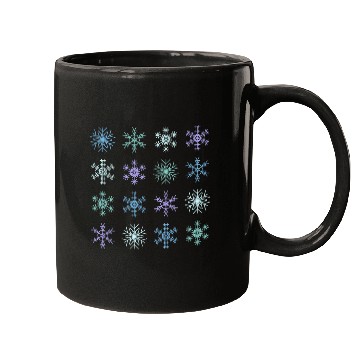 Discover Cute Modern Christmas Snowflakes Seamless Pattern Mugs