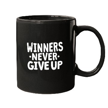 Discover Winners never give up Mugs