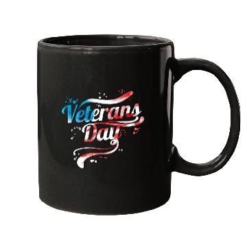 Discover US Flag Colored Logo For Veterans Day Mugs