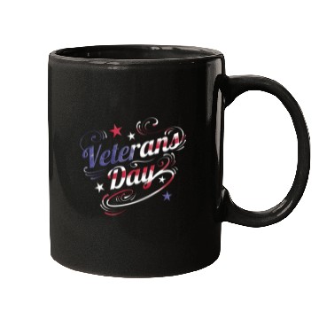 Discover US Flag Colored Logo For Veterans Day Mugs