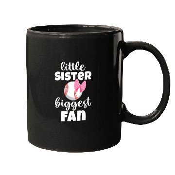 Discover Little Sister Biggest Fan, Baseball Mugs