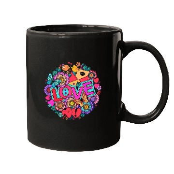 Discover love floral art Mugs