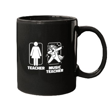 Discover Music Teacher Unicorn Mugs