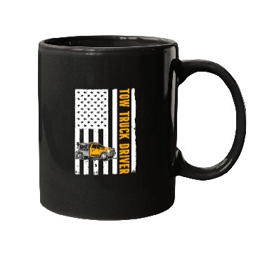 Discover US Flag Tow Truck Driver Mugs
