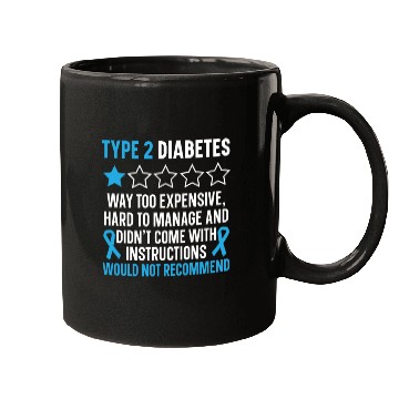Discover Type 2 Diabetes T2D Warrior Diabetes Awareness Mugs