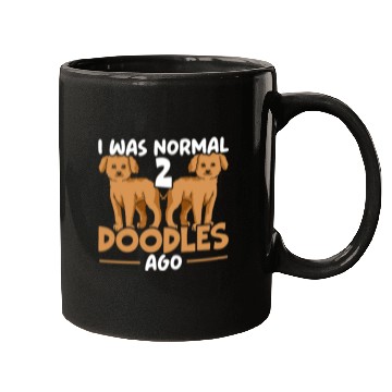Discover I Was Normal 2 Doodles Ago Goldendoodle Dog Owner Mugs