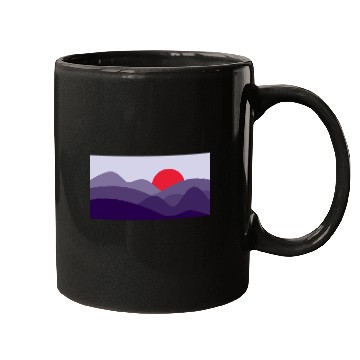 Discover Minimalist Sun Cyber Grape Purple Mugs