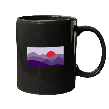 Discover Minimalist Sun Mauve Purple Mugs