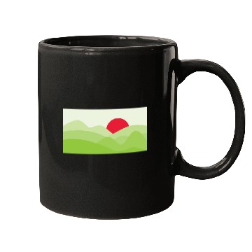 Discover Minimalist Sun Light Green Mugs