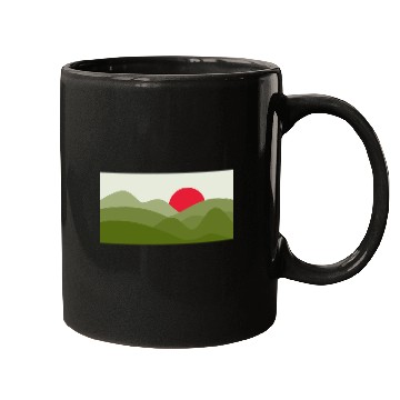 Discover Minimalist Sun Pickle Green Mugs