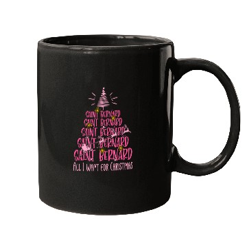 Discover Saint Bernard Christmas Dog breed Christmas Tree Mugs