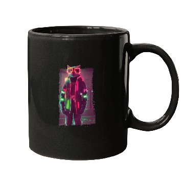 Discover Cyberpunk Cat Mugs