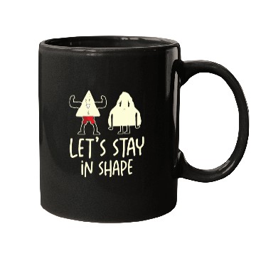 Discover Gym Cute Motivational Geometric Shapes Working Out Mugs