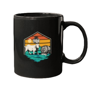 Discover Beer Drinking Goat Men Beer Lover Mugs
