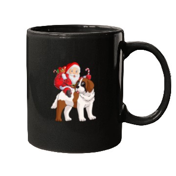 Discover Saint Bernard Christmas Santa Claus Xmas Pajama Mugs