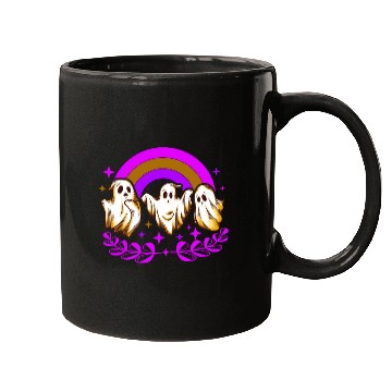 Discover Halloween Mugs, Ghost Rainbow Horror Spooky